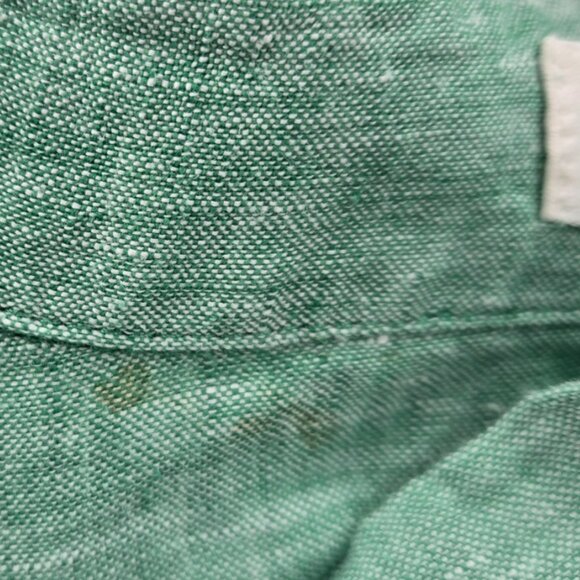 Coldwater Creek Green 100% Linen 3/4 Sleeved Button Up Size Medium 10-12 - Picture 11 of 11